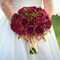 4 Packs Burgundy Artificial Peonies Silk Flowers Bouquet – Realistic Faux Peony Arrangement for Wedding Centerpieces, Halloween Decor, Home & Party Floral Decorations